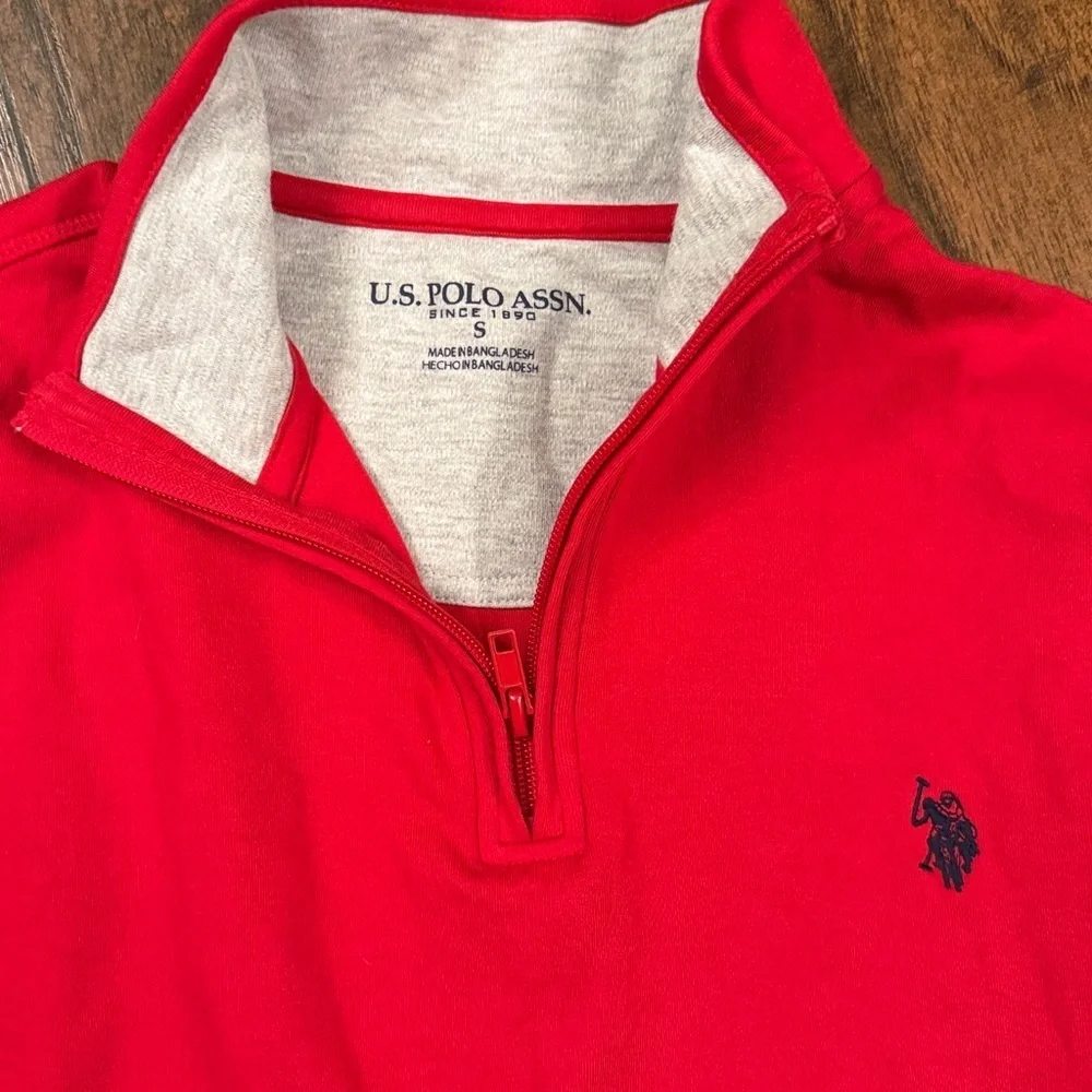 NWOT Polo Ralph Lauren Estate Ribbed Cotton 1/4 Zip in Red size small (O3)